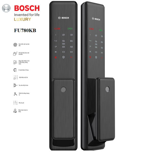 Khóa vân tay Bosch FU780KB Black cao cấp 2