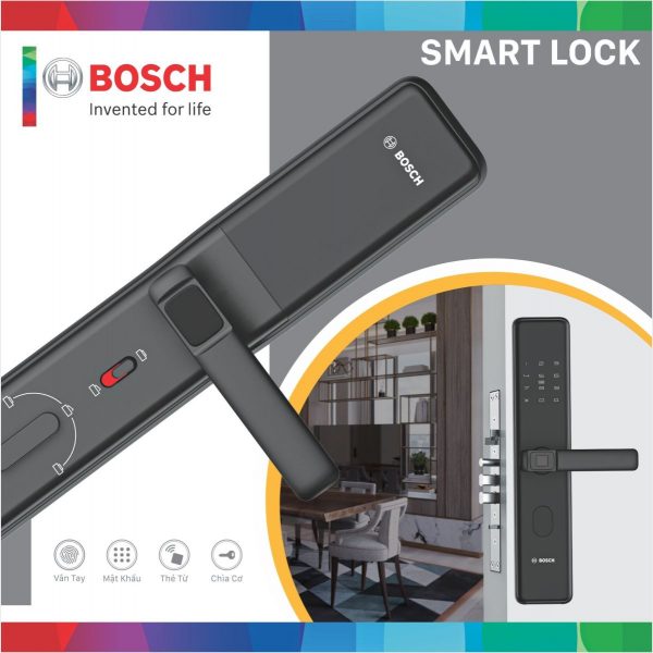 Khóa cửa thông minh Bosch ID 30BKB Đen 2